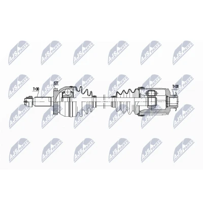 Kuva NTY NPW HY 626 Vetoakseli Etuakseli, oikea 597
