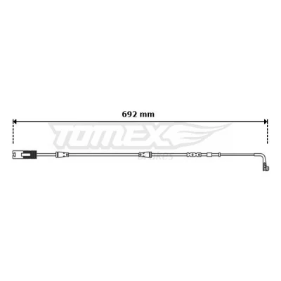 Kuva TOMEX brakes TX 30 68 Jarrupalojen Kulumisen Ilmaisin Etuakseli BMW: 3 Touring, Sedan, 1 Hatchback