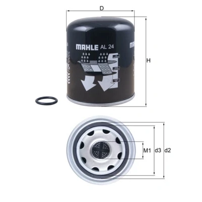 Kuva MAHLE ORIGINAL AL 24 Ilmankuivaus patruuna, paineilmalaite MERCEDES BENZ: ANTOS, ATEGO