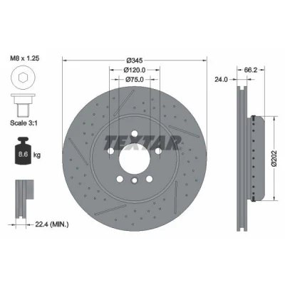Kuva TEXTAR PRO+ 92265525 Jarrulevyt BMW: 3 Touring, Sedan, 4 Gran Coupe