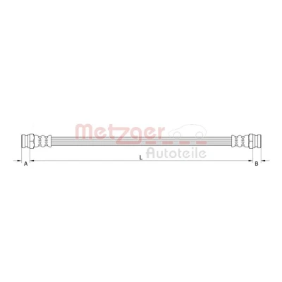 Kuva METZGER 4110320 Jarruletku Taka akseli, vasen, oikea, Sisempi 224mm
