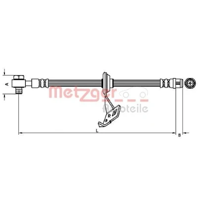 Kuva METZGER 4116207 Jarruletku 527 Banjo M10x1 MERCEDES BENZ: ML sarja