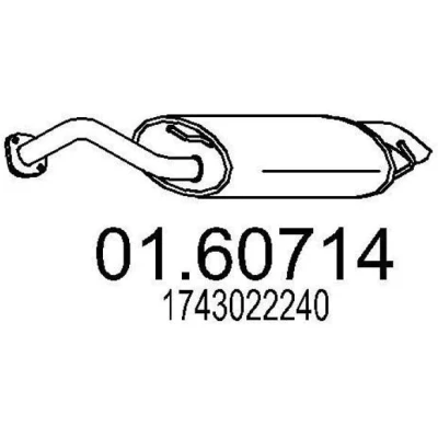 Kuva MTS 01.60714 Takaäänenvaimennin 950 TOYOTA: Corolla IX Hatchback, Verso