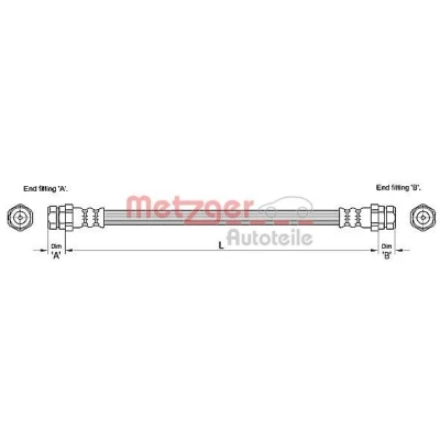 Kuva METZGER 4110244 Jarruletku 234 VOLKSWAGEN: Touran I