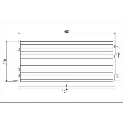 Kuva VALEO 822574 Ilmastoinnin Lauhdutin Vedenerottimella Alumiini 278 OPEL: Corsa E Hatchback