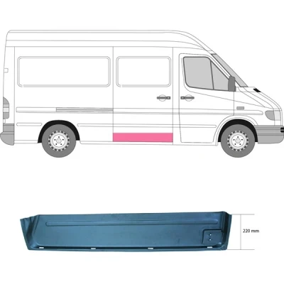 Kuva Ovi, Asennus sivulle, Oikea MERCEDES BENZ, VW OE