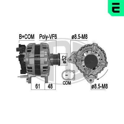 Kuva ERA 209571A Laturi 14V 140A VOLKSWAGEN: Golf 7 Variant,