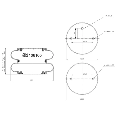 Kuva FEBI BILSTEIN 106105 Metallipalje, ilmajousitus