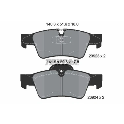 Kuva TEXTAR 2392302 Jarrupalat Kulumisenilmaisemelle MERCEDES BENZ: ML sarja, GL, R sarja