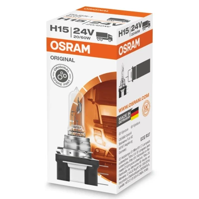 Kuva OSRAM 64177 Polttimo, kaukovalo H15 24V 60/20W 3200K Halogeeni