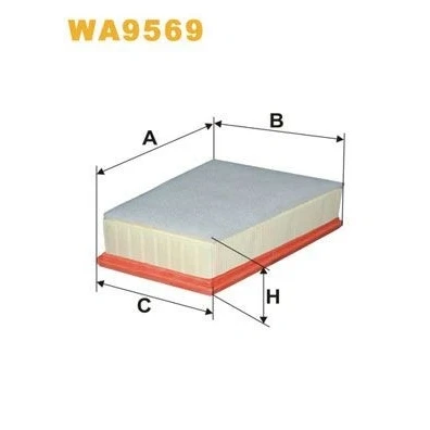 Kuva WIX FILTERS WA9569 Ilmansuodatin 64mm 243mm Suodatinpanos RENAULT: Kangoo II Express, / Grand