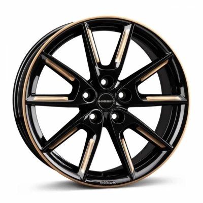 Kuva BORBET LX18 Black Glossy Gold Spoke Rim 8x18 5/112 ET40 B66.6