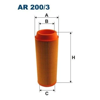 Kuva FILTRON AR 200/3 Ilmansuodatin 320 123 Suodatinpanos