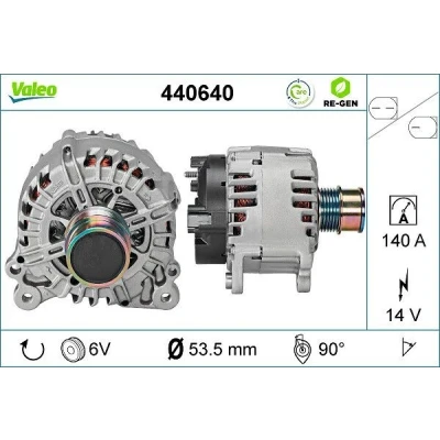 Kuva VALEO 440640 Laturi 14V 140A VOLKSWAGEN: Tiguan I, Passat B8 Variant, Golf 7 SKODA: Superb III Farmari, Octavia 3 Combi, Rapid Spaceback