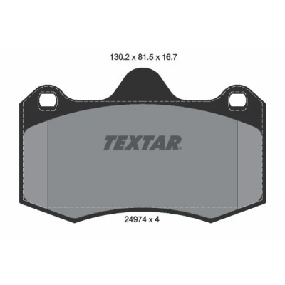 Kuva TEXTAR 2497401 Jarrupalat Ei kulumisenilmaisimelle SEAT: Ibiza 3, 4, 4 ST