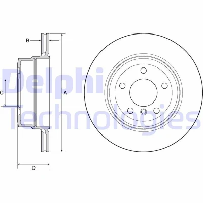 Kuva DELPHI BG4695C Jarrulevyt 320 20 5 Tuuletettu pinnoitettu hiiliteräs ilman pyöränlaakeria, ABS sensorirengasta BMW: Touring, Sedan