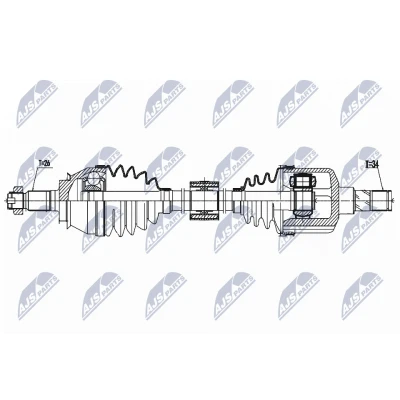 Kuva NTY NPW BM 157 Vetoakseli Etuakseli, oikea MINI: Hatchback