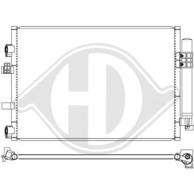 Kuva DIEDERICHS DCC1641 Ilmastoinnin Lauhdutin Vedenerottimella Climate Alumiini R 134a FORD: C Max 2, Grand