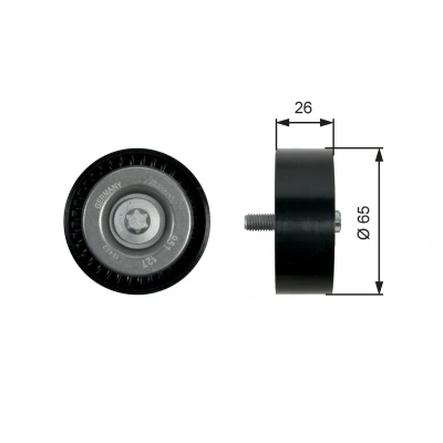 Kuva GATES T36437 Ohjainrulla FleetRunner Micro V Stretch Fit MERCEDES BENZ: E sarja T modell, C Sedan