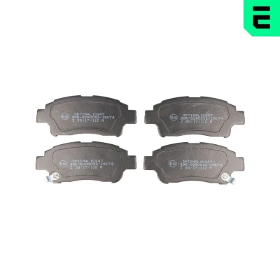 Kuva OPTIMAL BP 10347 Jarrupalat Etuakseli akustisella kulumavaroittimella TOYOTA: Yaris I Hatchback