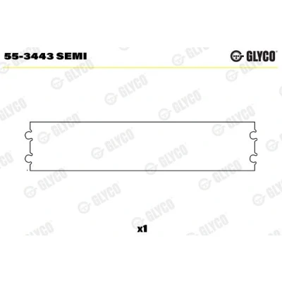 Kuva GLYCO 55 3443 SEMI Laakerin holkki, kiertokanki VOLKSWAGEN: GOLF 2