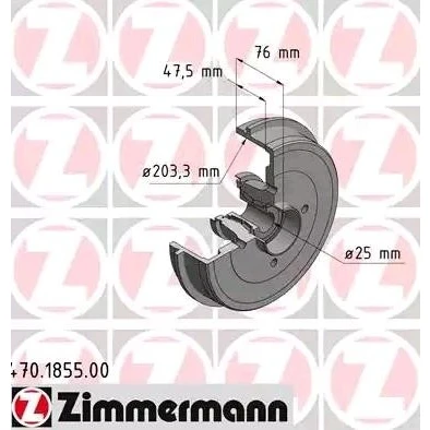 Kuva ZIMMERMANN 470.1855.00 Jarrurumpu Pyöränlaakerilla, ABS sensorirenkaalla 234 DACIA: SANDERO 2