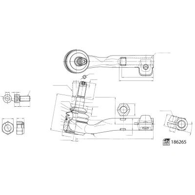 Kuva Raidetangon pää, Etuakseli, oikea BMW OE 32 10 6 880 698