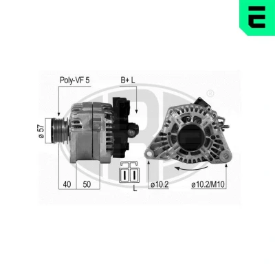 Kuva ERA 210651A Laturi 14V 90A HYUNDAI: Getz, KIA: Picanto I