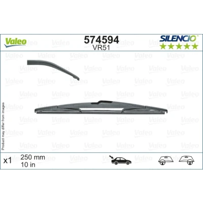Kuva Pyyhkijänsulka Valeo 574594 250mm Takana Pyyhkijänsulka,perinteinen runko OPEL: Astra K Hatchback, Sports Tourer, Insignia B Tourer