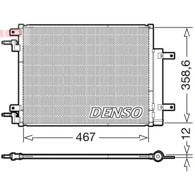 Kuva DENSO DCN20046 Ilmastoinnin Lauhdutin Vedenerottimella R 134a