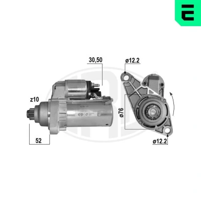 Kuva ERA 220530A Starttimoottori 12 0,9 10 VOLKSWAGEN: Golf 4, 4 Variant, 5, SEAT: Ibiza 2, SKODA: Fabia I Sedan