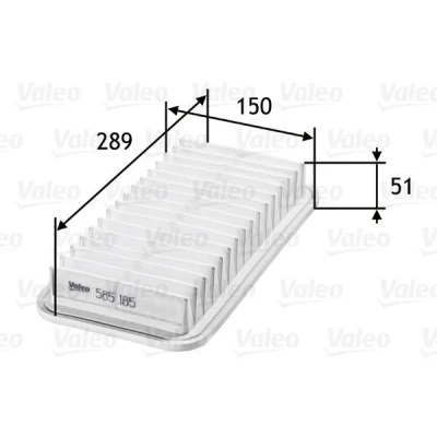 Kuva VALEO 585185 Ilmansuodatin 56 149 287 Suodatinpanos TOYOTA: Corolla Verso, IX Hatchback, Avensis II Station Wagon