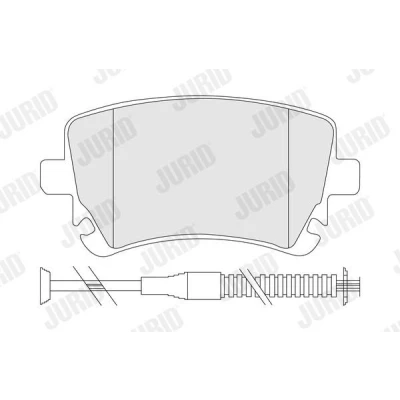 Kuva JURID 573225J Jarrupalat Sis. kulumisenilmaisimen VOLKSWAGEN: Phaeton