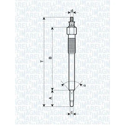 Kuva MAGNETI MARELLI 062900075304 Hehkutulppa 11V 10A M10X1,25 OPEL: Vectra C CC