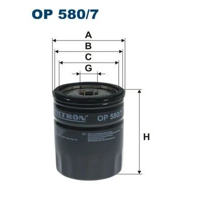 Kuva FILTRON OP 580/7 Öljynsuodatin 13/16 16 UNF Ruuvattava suodatin LAND ROVER: Freelander I SUV, Discovery 1, SUV Cabriolet, 75