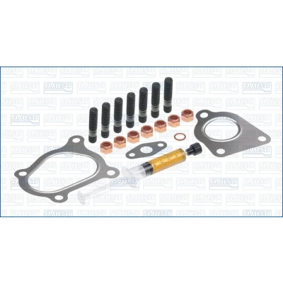 Kuva AJUSA JTC11507 Asennussarja Turboahdin with studs, syringe oil Tiivisteillä asennusohjeella OPEL: Vivaro A Van, Combi