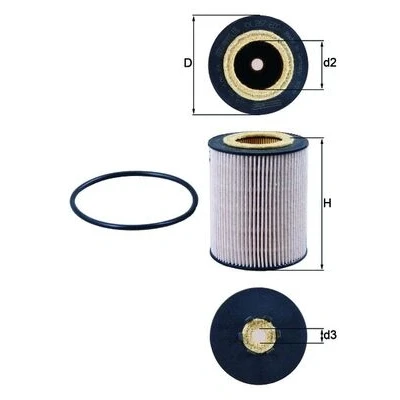 Kuva MAHLE ORIGINAL KX 267D Polttoainesuodatin Suodatinpanos