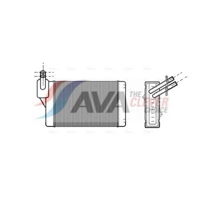 Kuva PRASCO VNA6060 Lämmityslaitteen Kenno Putkijohdolla VOLKSWAGEN: Passat B3/B4 Variant, GOLF 1, 2, SKODA: Octavia I Hatchback, AUDI: A3 Hatchback