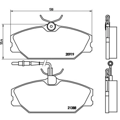 Kuva BREMBO P 68 014 Jarrupalat Sis. kulumisenilmaisimen Jarrusatulan ruuveilla Ilman tarvikkeita RENAULT: MEGANE I Grandtour, LAGUNA 1