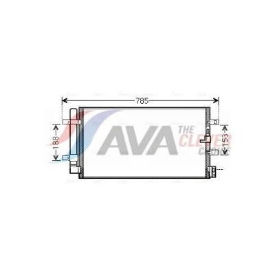 Kuva PRASCO AIA5360D Ilmastoinnin Lauhdutin Vedenerottimella 18,0 15,4 Alumiini 675 R 134a AUDI: A5 B8 Coupe, A4 Avant