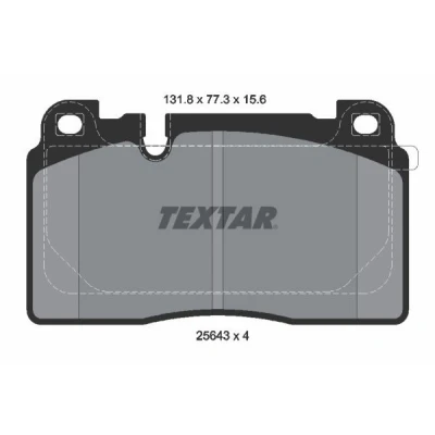Kuva TEXTAR 2564302 Jarrupalat Kulumisenilmaisemelle AUDI: Q5