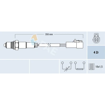 Kuva FAE 77170 Lambda Anturi FORD: MONDEO 3 Kombi, Stufenheck,