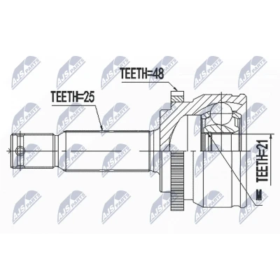 Kuva Nivelsarja, vetoakseli, Etuakseli, oikea, vasen HYUNDAI i20 I OE 49500 1J000, 1J050, 49526 1J001