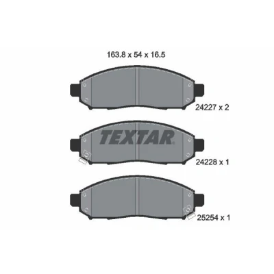 Kuva TEXTAR 2422704 Jarrupalat akustisella kulumavaroittimella NISSAN: NP300 Navara Pick up, Pathfinder 3, Leaf I