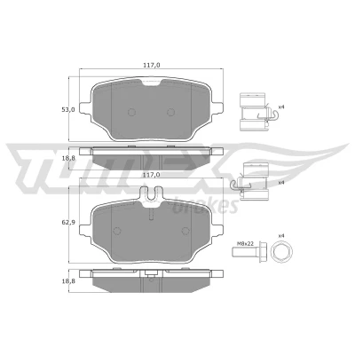 Kuva Jarrupalasarja, levyjarru TOMEX Brakes TX 60 22