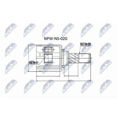 Kuva NTY NPW NS 020 Vetonivel Vaihteiston puoli