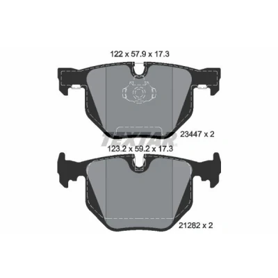 Kuva TEXTAR 2344702 Jarrupalat Kulumisenilmaisemelle BMW: 7