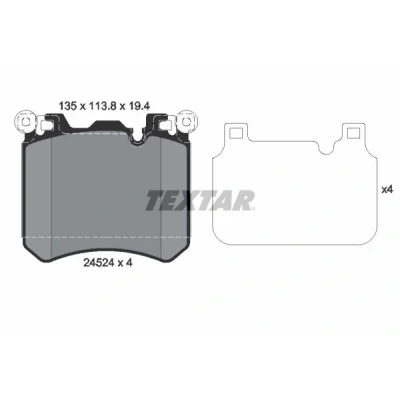 Kuva TEXTAR 2452401 Jarrupalat Kulumisenilmaisemelle Tasauspainoilla BMW: X5, X6