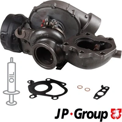 Kuva JP GROUP 1217401700 Turboahdin Pakokaasuahdin, Säädelty 2 vaiheinen ahto Tiivisteillä NISSAN: NV400 Bussi