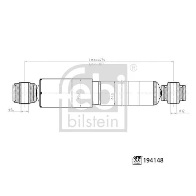 Kuva FEBI BILSTEIN 194148 Iskunvaimentimet VOLKSWAGEN: CADDY 3, 4 Kombi